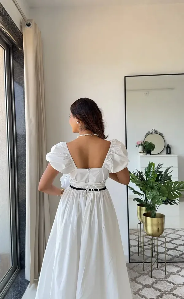 White_Cotton_Premium_And_Elegant_Midi_Dress_For_Women