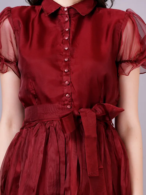 Maroon_Cotton_Premium_And_Elegant_Mini_Dress_For_Women