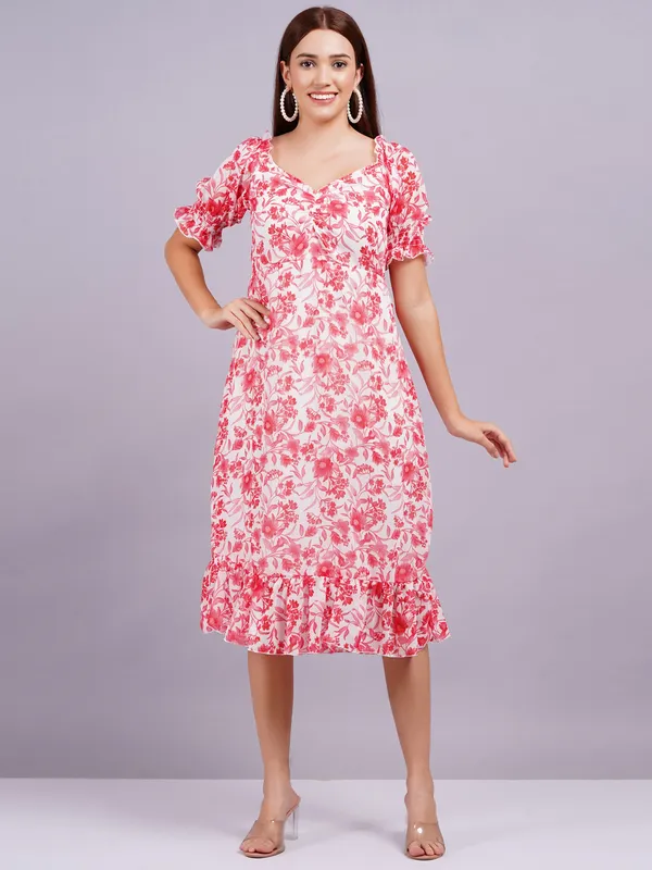 Red_Georgette_Premium_And_Elegant_Midi_Dress_For_Women