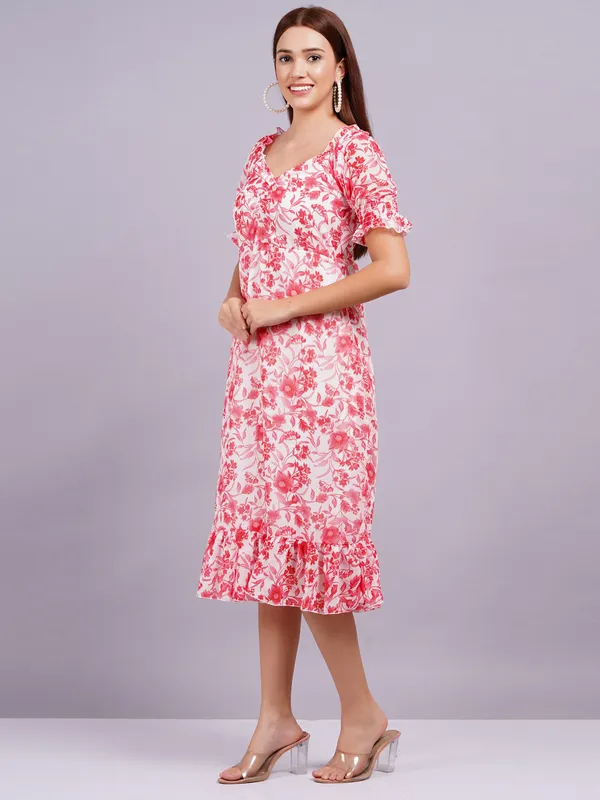 Red_Georgette_Premium_And_Elegant_Midi_Dress_For_Women