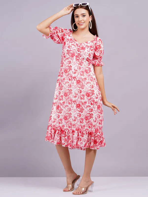 Red_Georgette_Premium_And_Elegant_Midi_Dress_For_Women
