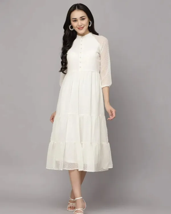 White_Georgette_Premium_And_Elegant_Midi_Dress_For_Women