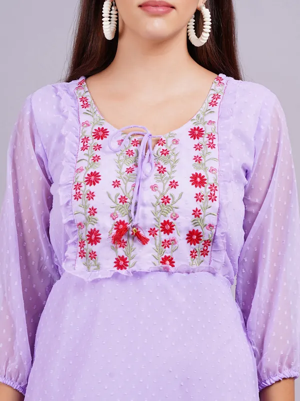 Lavender_Georgette_Premium_And_Elegant_Midi_Dress_For_Women