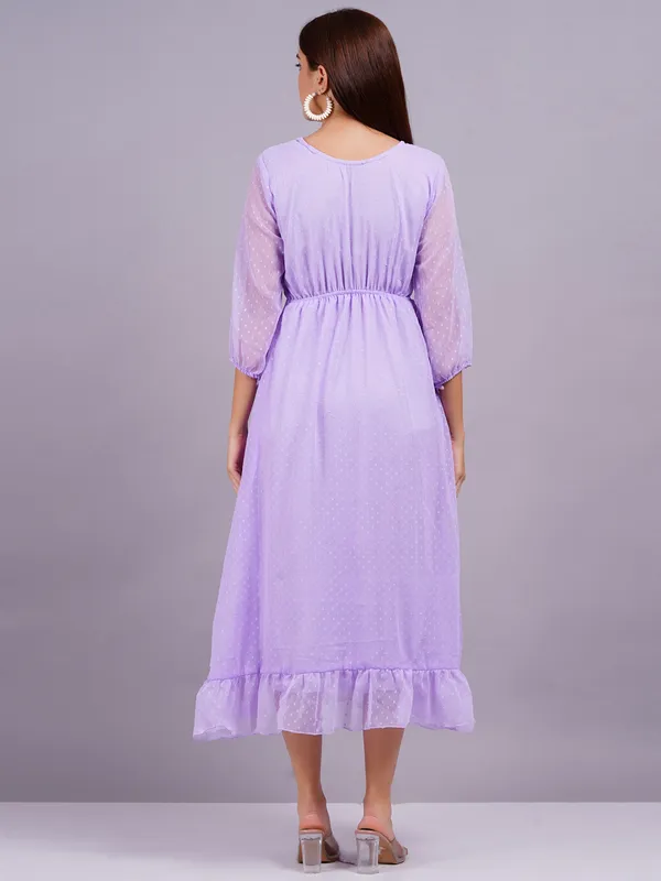 Lavender_Georgette_Premium_And_Elegant_Midi_Dress_For_Women