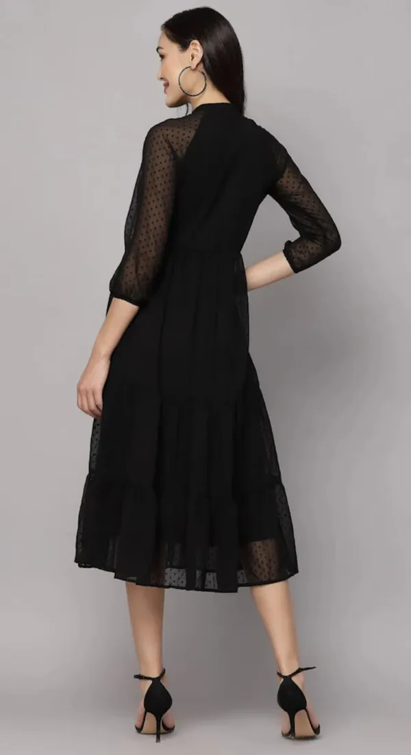 Black_Georgette_Premium_And_Elegant_Midi_Dress_For_Women