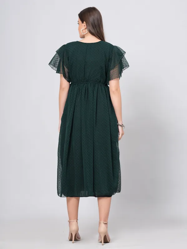 Bottle_Green_Cotton_Premium_And_Elegant_Midi_Dress_For_Women
