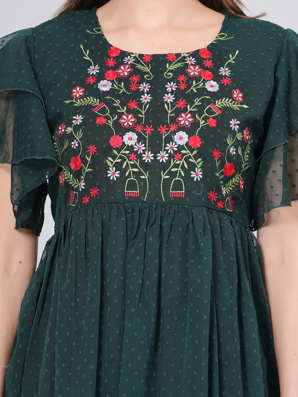 Bottle_Green_Cotton_Premium_And_Elegant_Midi_Dress_For_Women