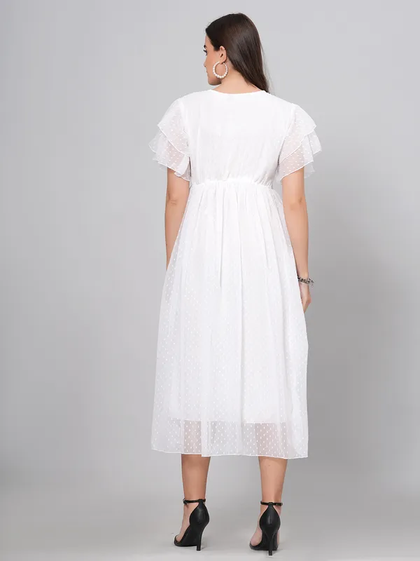 White_Georgette_Premium_And_Elegant_Midi_Dress_For_Women