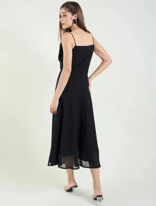 Black_Georgette_Premium_And_Elegant_Midi_Dress_For_Women
