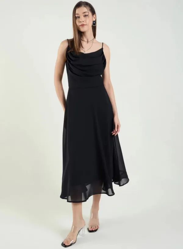 Black_Georgette_Premium_And_Elegant_Midi_Dress_For_Women