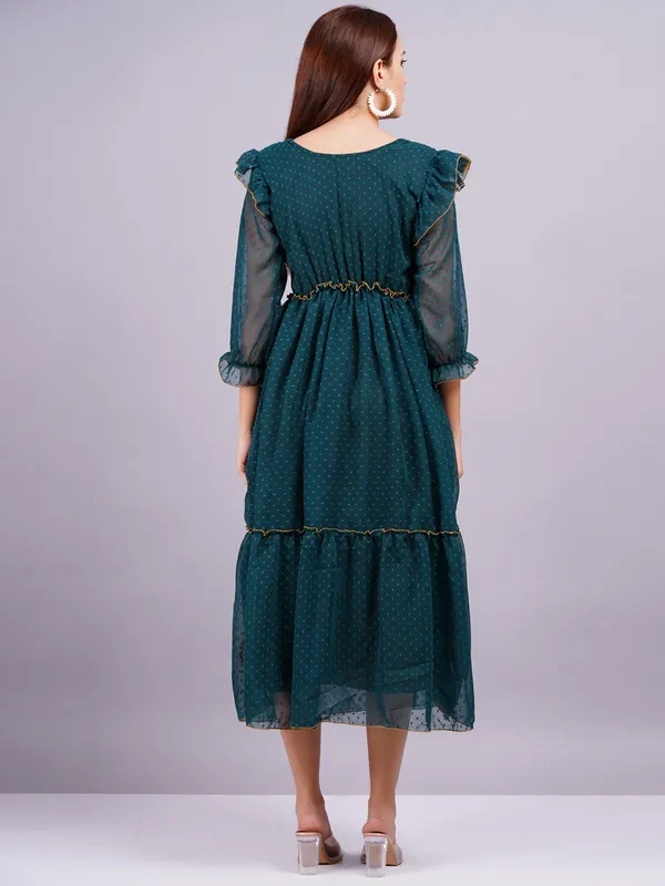 Green_Georgette_Premium_And_Elegant_Midi_Dress_For_Women