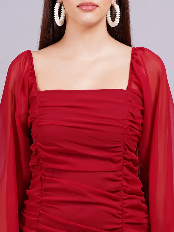Red_Georgette_Premium_And_Elegant_Mini_Dress_For_Women