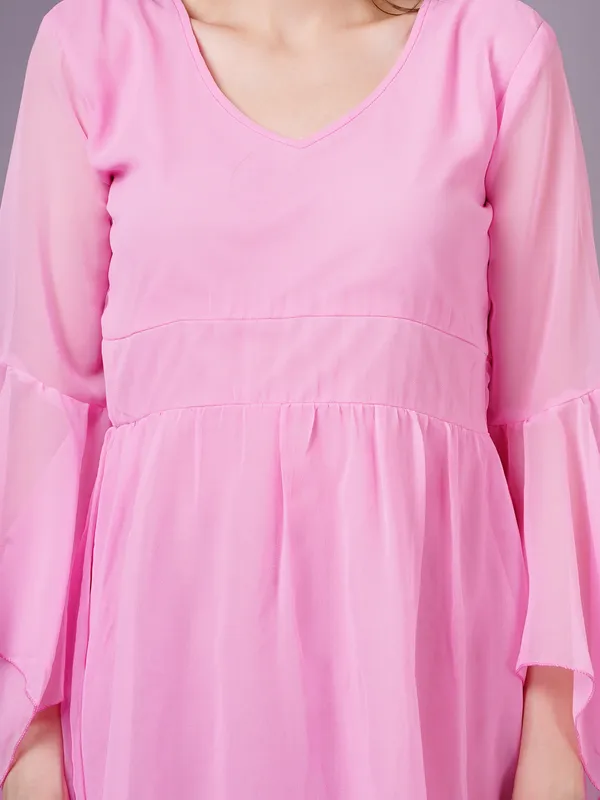 Pink_Georgette_Premium_And_Elegant_Mini_Dress_For_Women