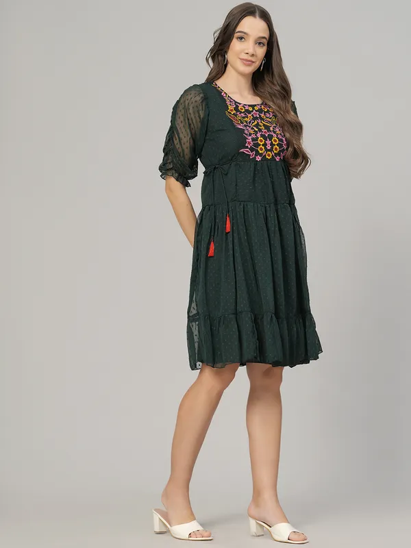 Green_Georgette_Premium_And_Elegant_Mini_Dress_For_Women