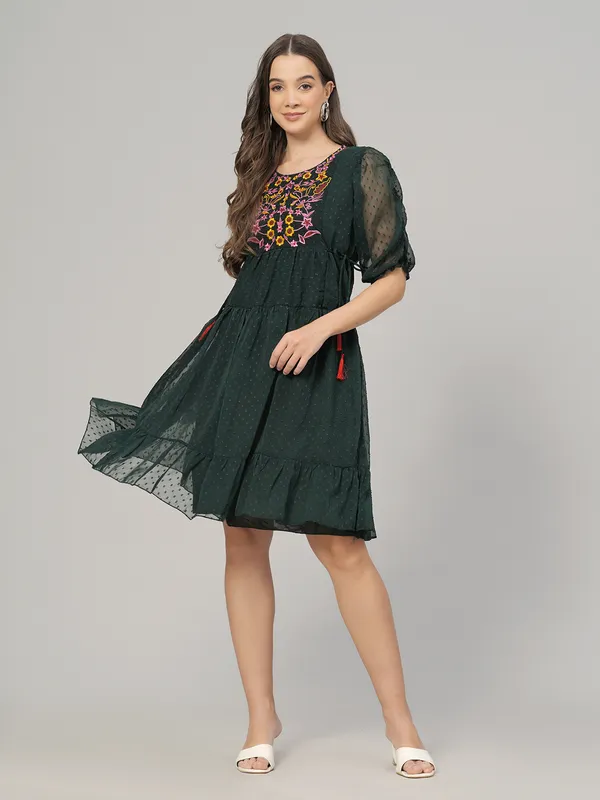 Green_Georgette_Premium_And_Elegant_Mini_Dress_For_Women