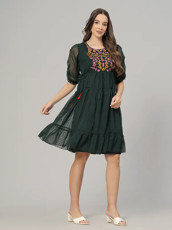 Green_Georgette_Premium_And_Elegant_Mini_Dress_For_Women