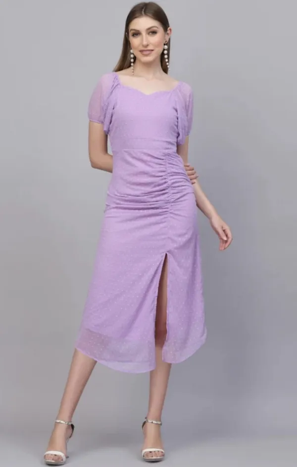 Lavender_Georgette_Premium_And_Elegant_Midi_Dress_For_Women