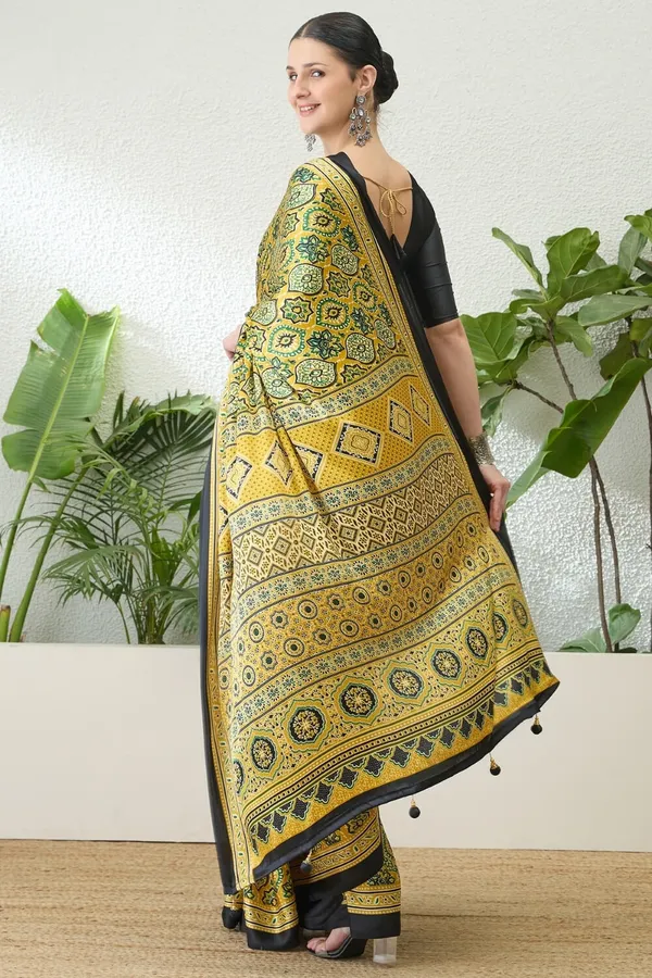 Brilliant_Yellow_Ajrakh_Printed_Soft_Modal_Silk_Natural_Print_Saree