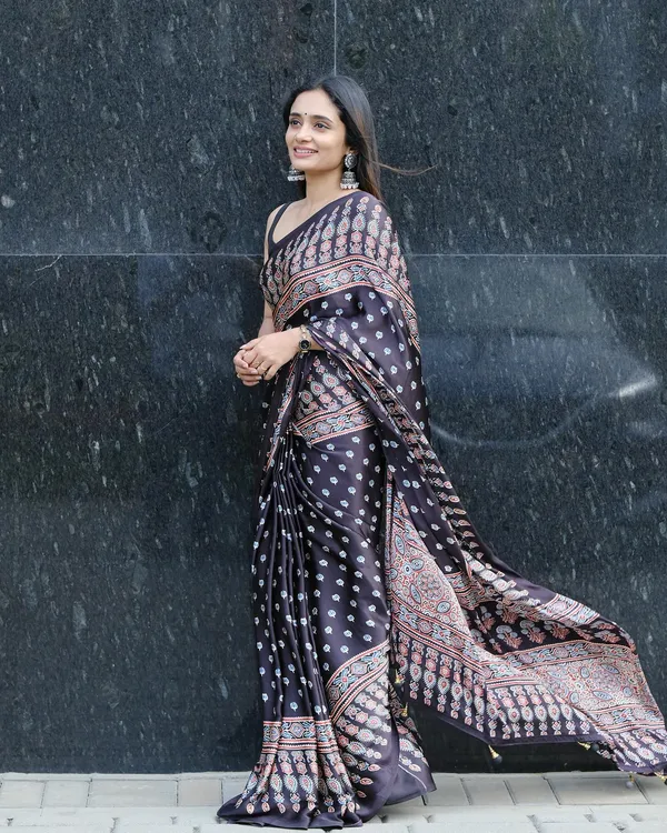 Ajrakh_Black_Lotus_Modal_Silk_Saree_