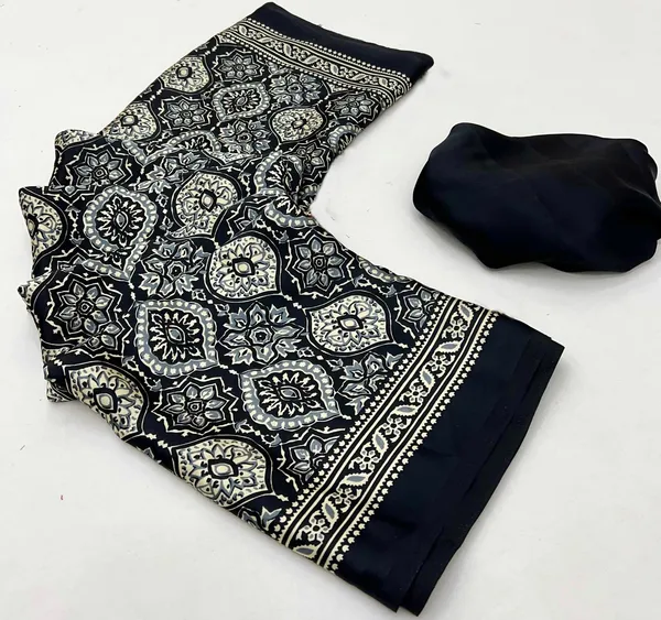 Black_Ajrakh_Printed_Soft_Modal_Silk_Natural_Print_Saree