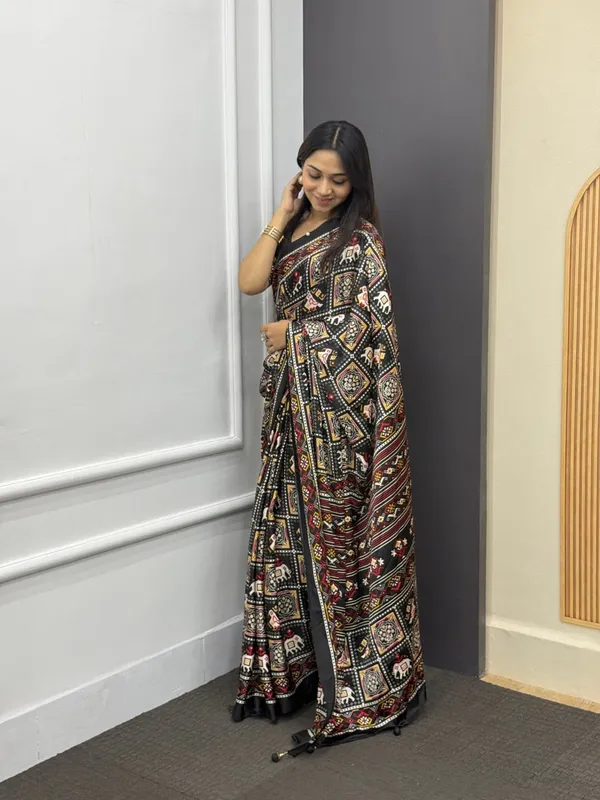 Black_Patola__Saree__With_Blouse_Piece
