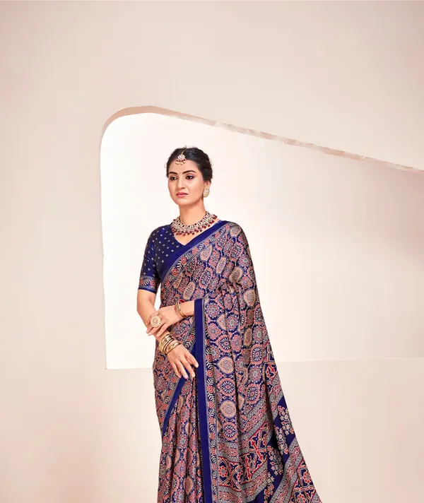 Blue_Ajrakh_Printed_Soft_Modal_Silk_Natural_Print_Saree