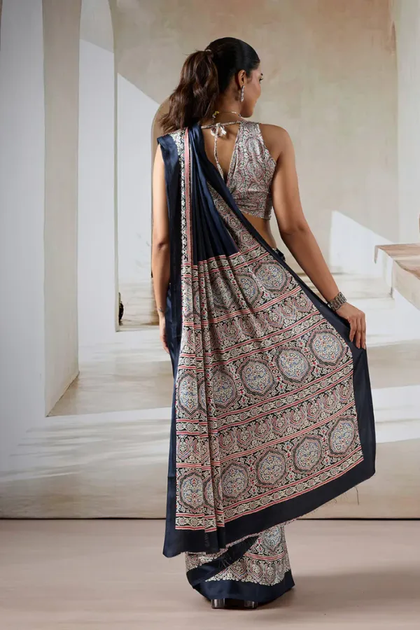 Grease_Black_Ajrakh_Printed_Satin_Crepe_Silk_Saree