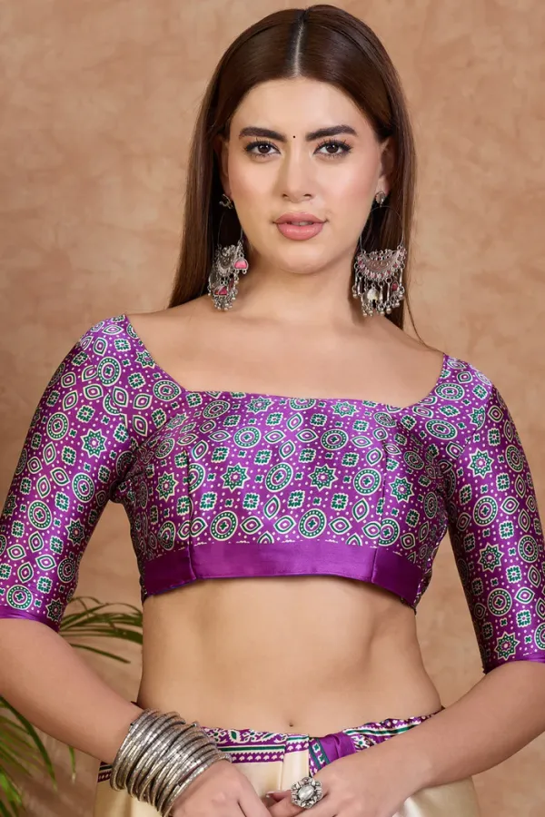Ivory_Cream_and_Purple_Ajrakh_Printed_Satin_Crepe_Silk_Saree