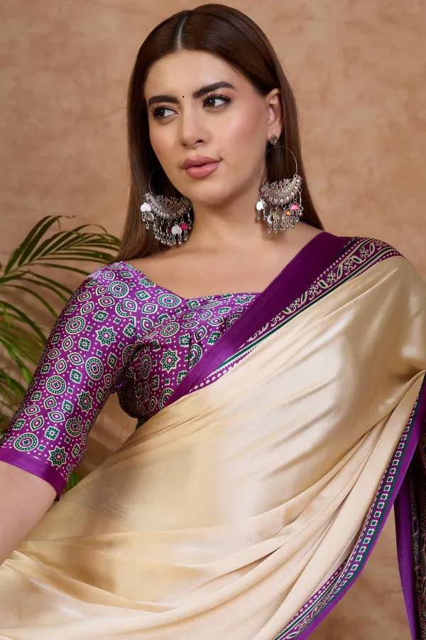 Ivory_Cream_and_Purple_Ajrakh_Printed_Satin_Crepe_Silk_Saree