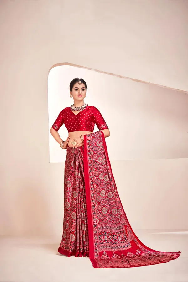 Maroon_Ajrakh_Printed_Soft__Silk_Natural_Print_Saree