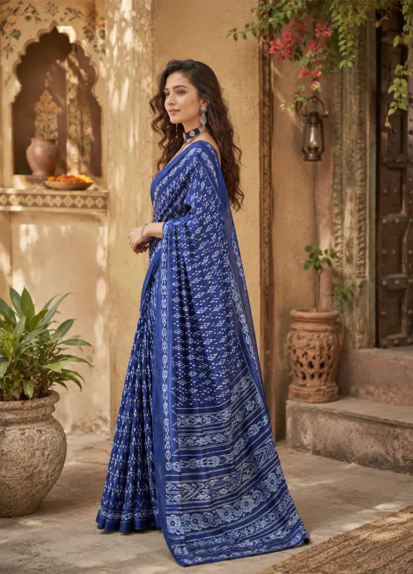 Royal_Blue_Ajrakh_Patola_Modal_Silk_Saree