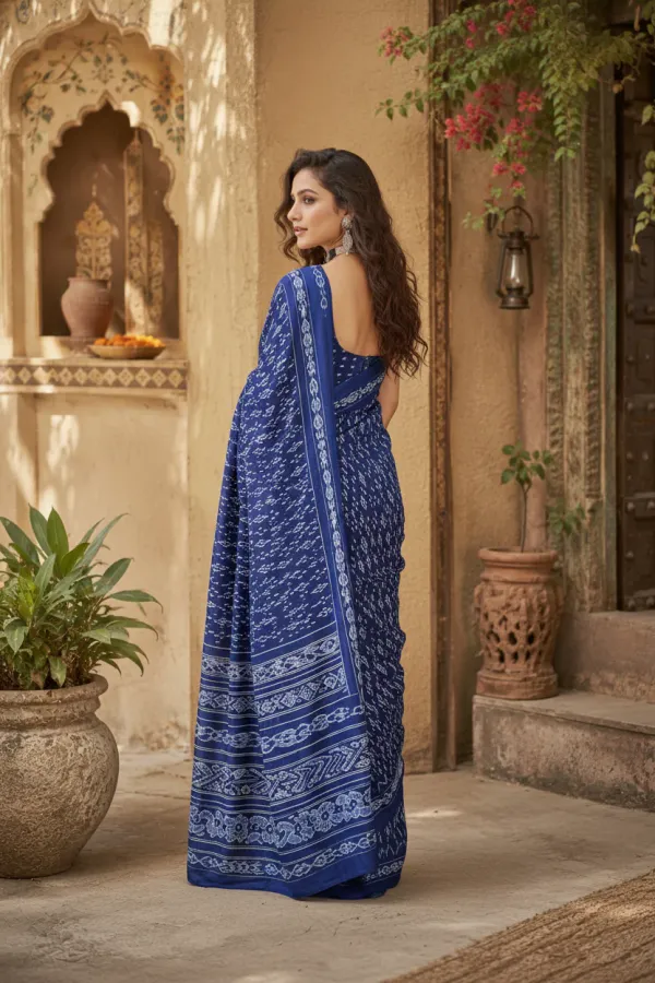 Royal_Blue_Ajrakh_Patola_Modal_Silk_Saree