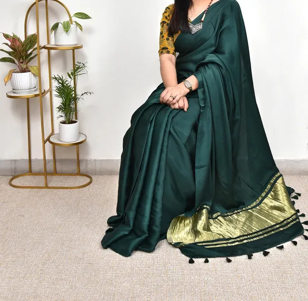 PLAIN_MODAL_SILK_SAREE_WITH_TISSUE_PALLU