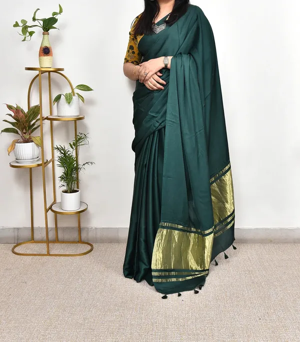 PLAIN_MODAL_SILK_SAREE_WITH_TISSUE_PALLU