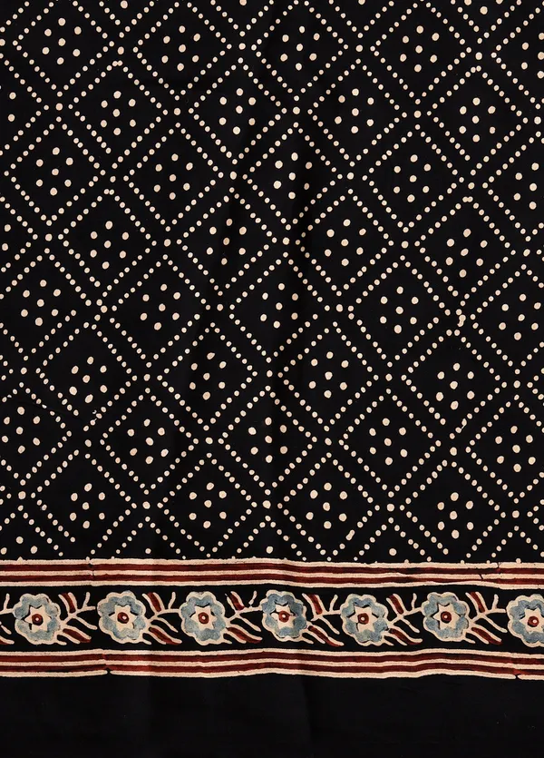 BLACK__AND_PLAIN_AJRAKH_MODAL_SILK_SAREE_WITH_BLOUS
