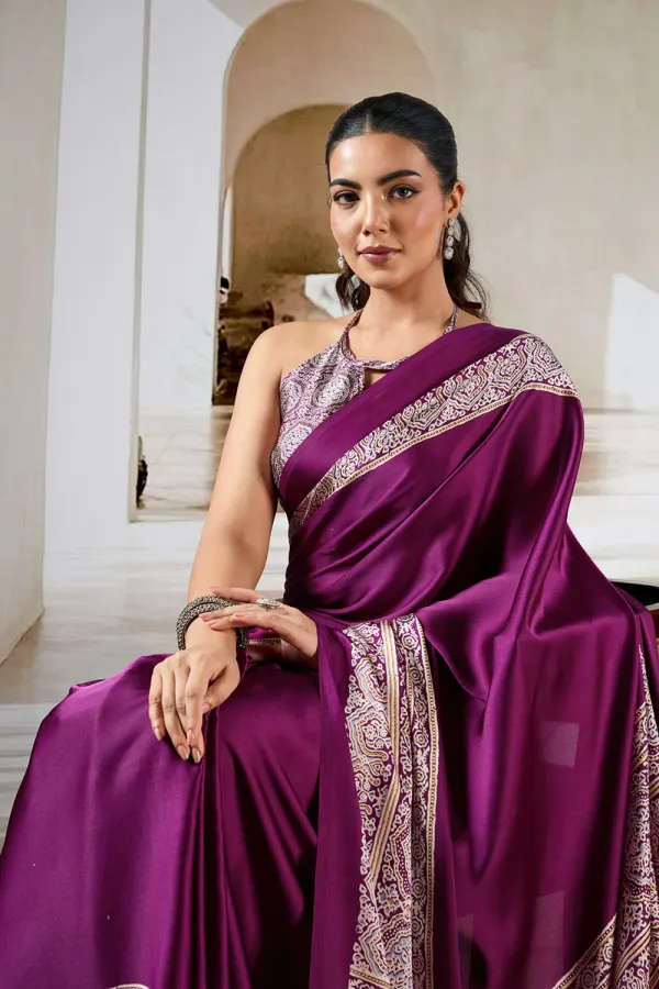 Purple_pizzazz_Ajrakh_Printed_Satin_Crepe_Silk_Saree