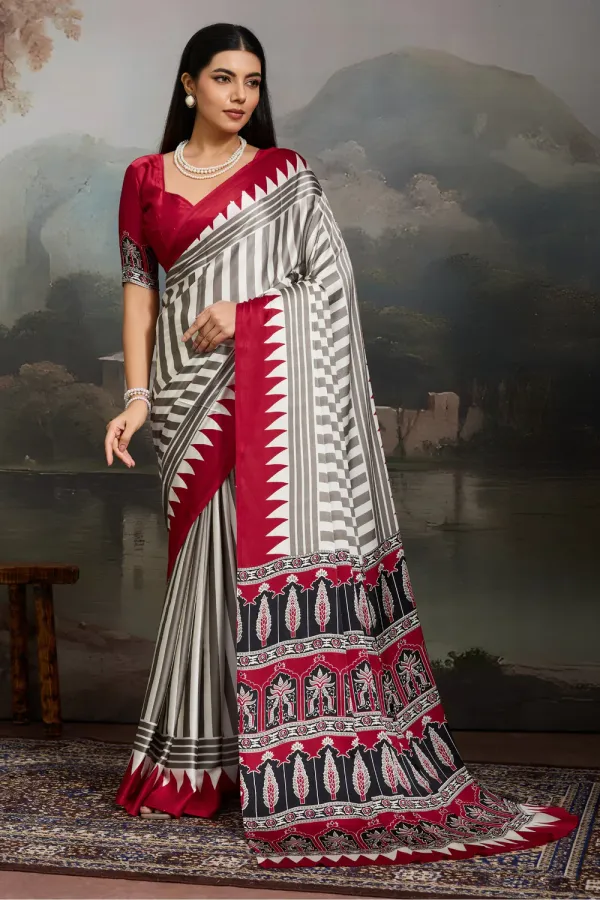 Creamy_With_Maroon_Border_Ajrakh_Hand-Printed_Silk_Saree