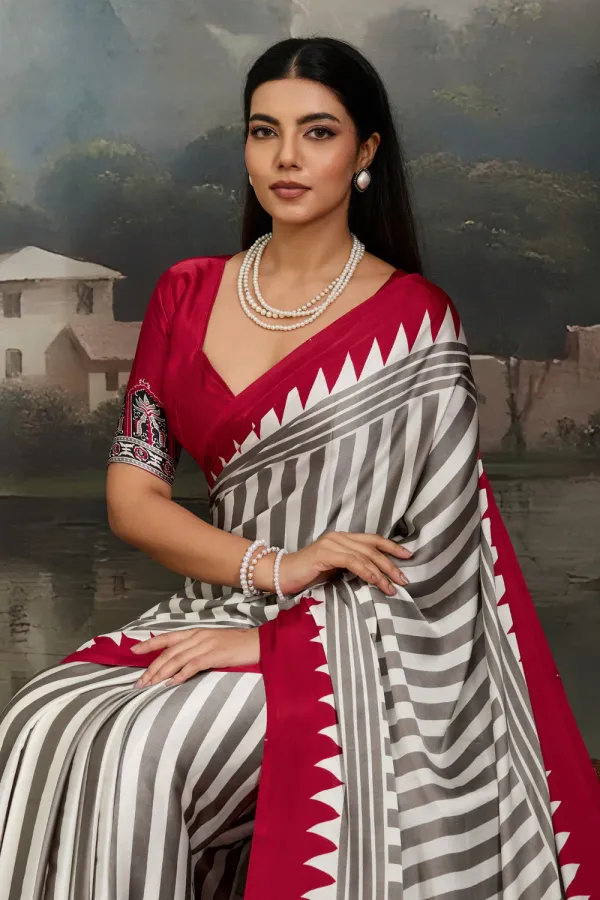 Creamy_With_Maroon_Border_Ajrakh_Hand-Printed_Silk_Saree