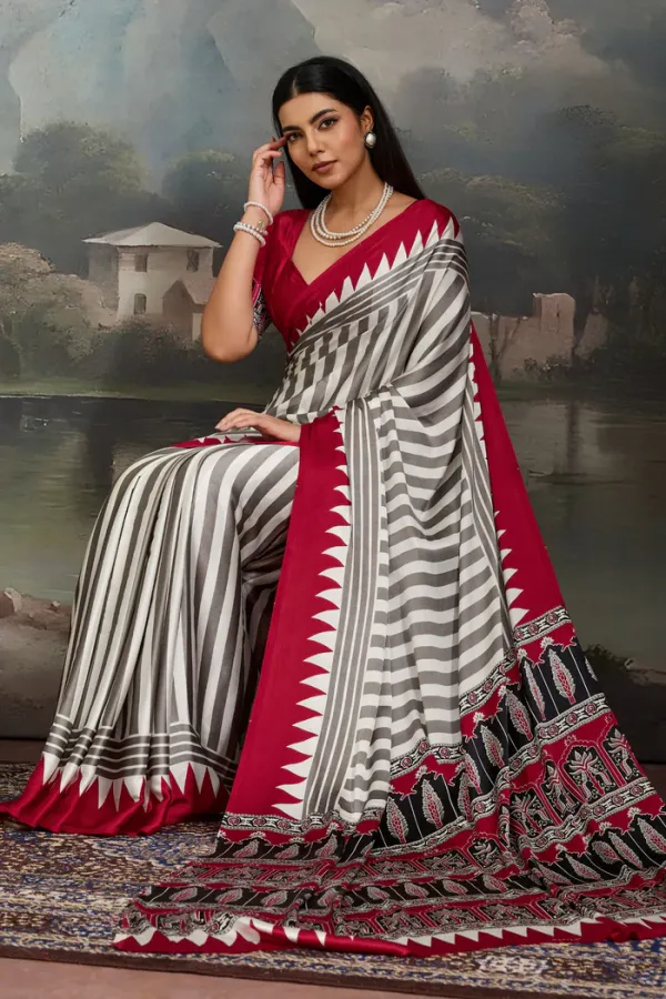 Creamy_With_Maroon_Border_Ajrakh_Hand-Printed_Silk_Saree