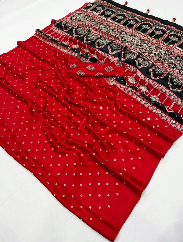 Red_Ajrakh__Pallu_Mirror_Work_Saree