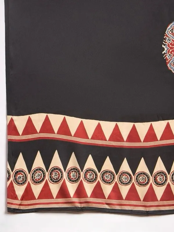 Red__Ajrakh_Silk_Saree