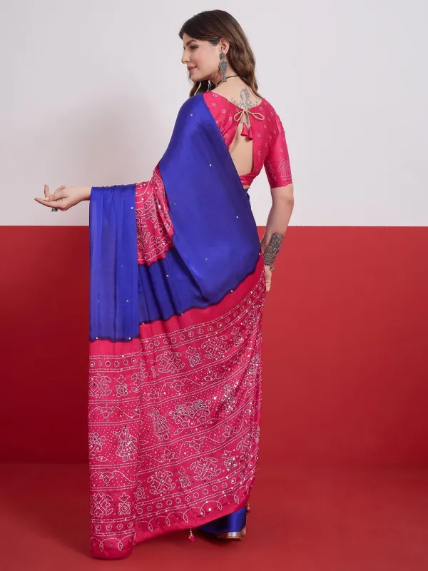 Ruhika_Mirror_Work_Semi_Modal_Saree_for_Wedding_&_Party_Wear