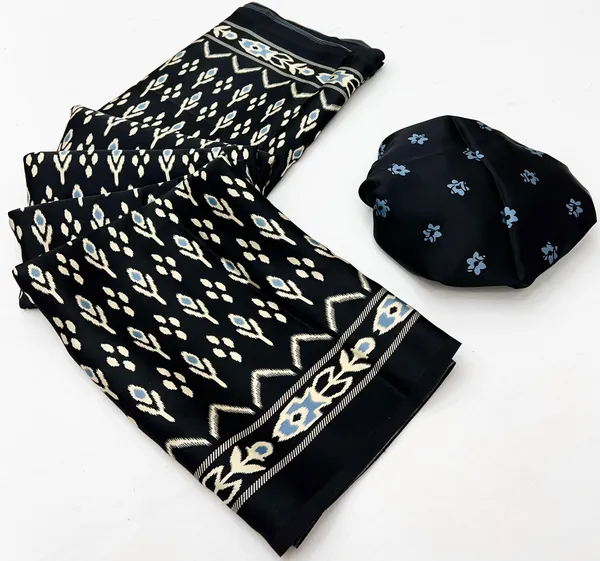 Soft_Black_Ajrakh_Patola_Printed_Satin_Crepe_Saree
