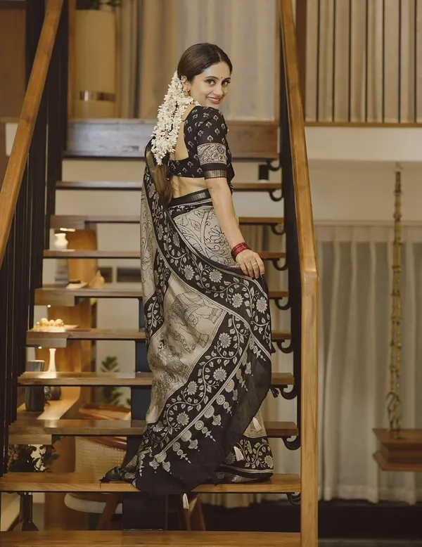 MADHURA_ELEPHANT_MUL_COTTON_KALAMKARI_SAREE
