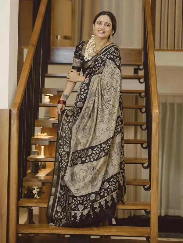 MADHURA_ELEPHANT_MUL_COTTON_KALAMKARI_SAREE