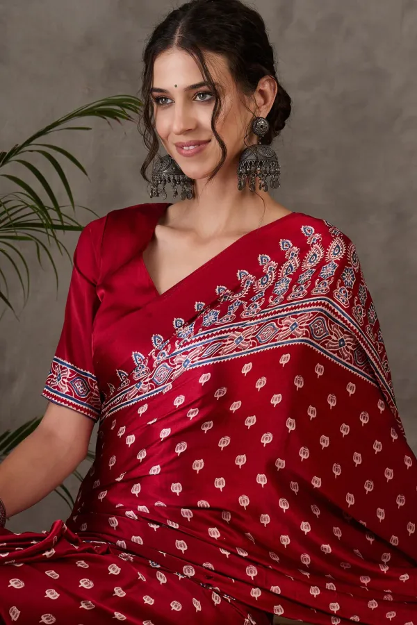 AJRAKH_SILK_SAREE_PREMUIM_SAREE_WITH_BLOUSE_PIECE