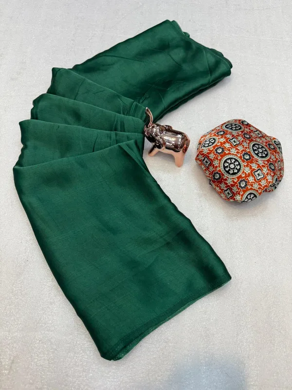 Dark_Green_Ajrakh_Modal_Silk_Saree