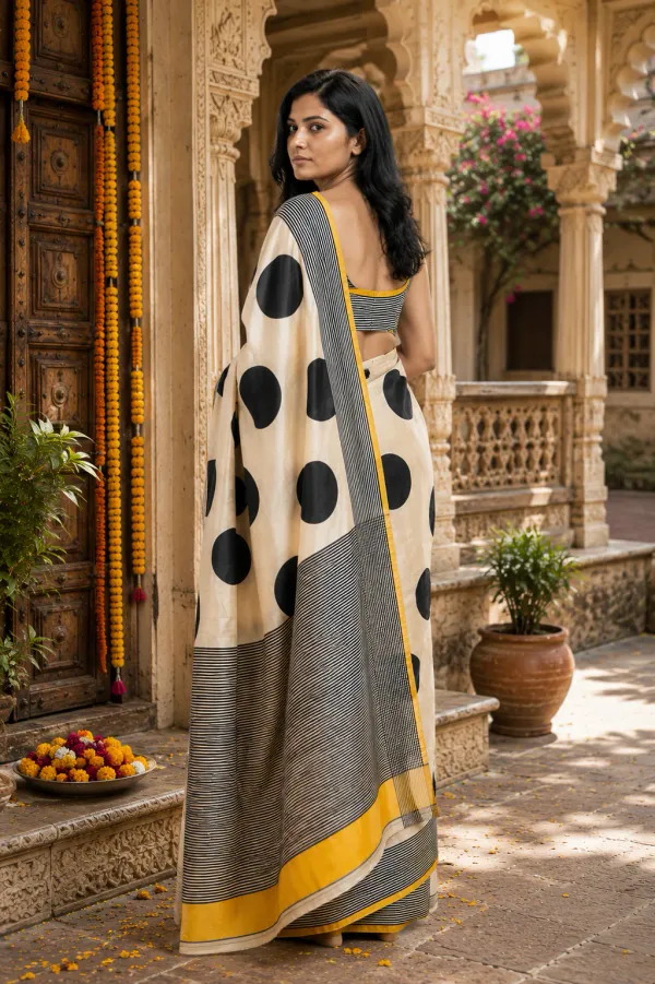 CREAM_AND_ROUND_AJRAKH_MODAL_SILK_SAREE_WIITH_BLOUSE_