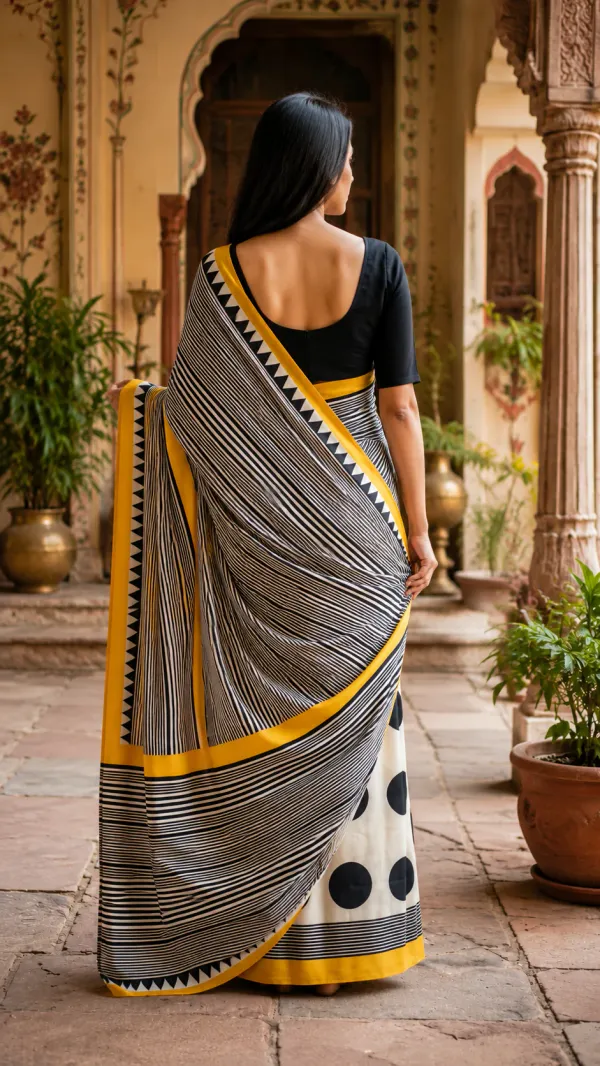 CREAM_AND_ROUND_AJRAKH_MODAL_SILK_SAREE_WIITH_BLOUSE_