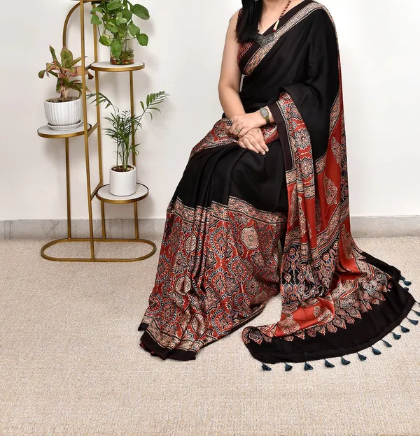 Golden_Yellow_Ajrakh_Modal_Satin_Silk